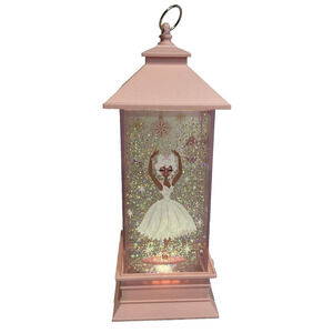 Disney Nutcracker Ballerina Snow Globe Glitter Swirling Lantern Style 11" *READ*